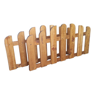 Cerca De Madera Campestre 2 Tramos De 1mt X 49 Cm Altura Cerca De Madera Campestre 2 Tramos De 1mt X 49 Cm Altura