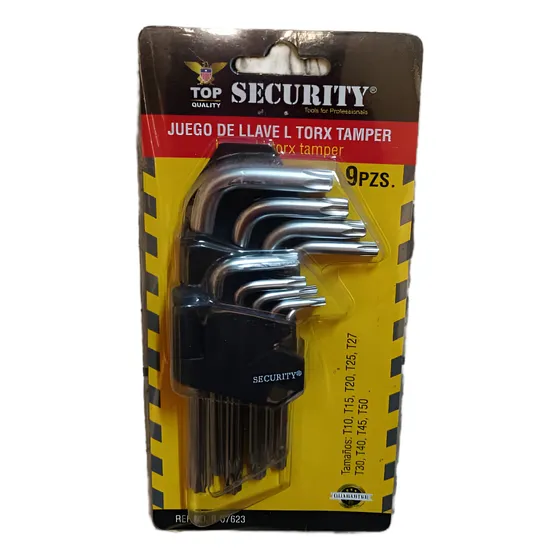 Juego De Llaves Allen Torque  De 9 Pza. Security