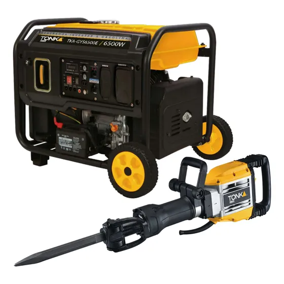 Combo Generador Inverter 6500w 9hp + Rompedor 48joules Tonka