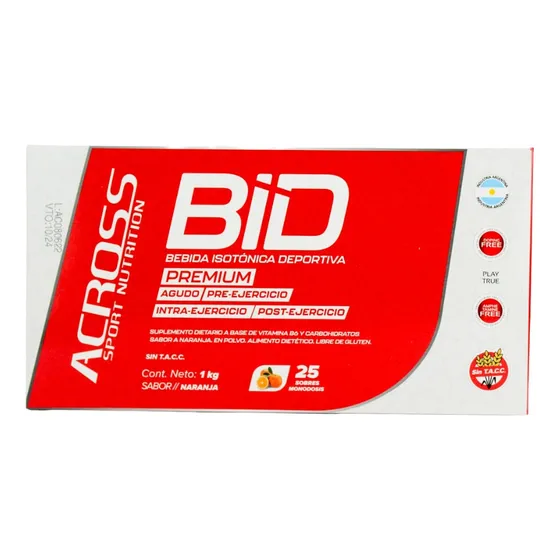 Bebida Isotonica Bid Across Suplemento Monodosis X 25