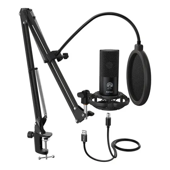 Micrófono Fifine T669 Condensador Cardioide color negro | Cuotas sin interés