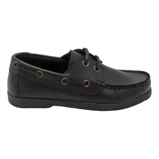 Zapato Náutico Cuero Colegial Rigazio Con Cordón