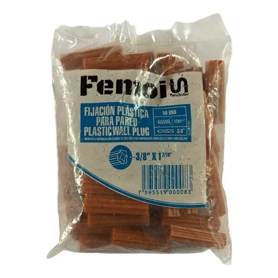 Ramplug Naranja Plastico De 3/8  Pack (50 Unidades) Femoi 