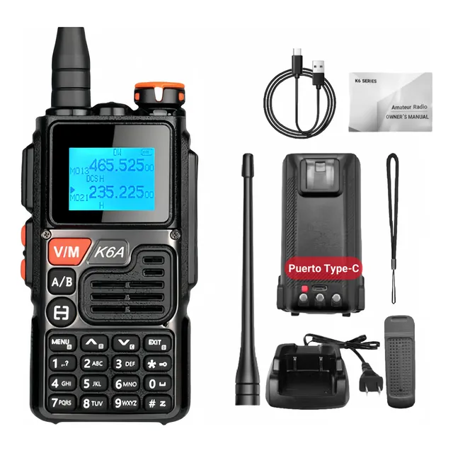 Bf-uvk6a Radio Encriptado Walkie Talkie Type-c 2600mah 999ch