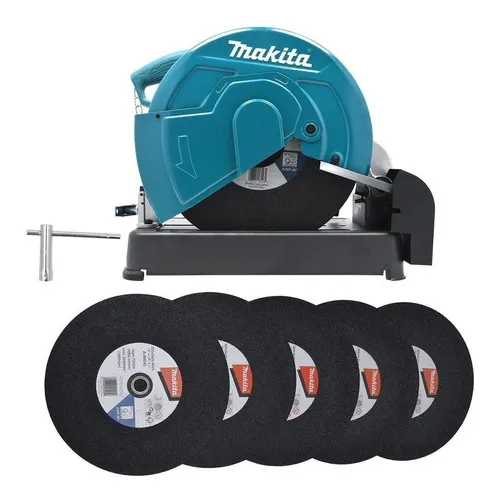 Serra Circular Policorte 14 Pol Lw1401sx Serra Rápida Makita Cor Azul-turquesa 127V