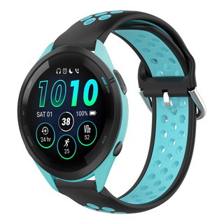 Correa De Reloj De Silicona Negra Y Azul De 22 Mm Para Garmi Correa De Reloj De Silicona Negra Y Azul De 22 Mm Para Garmi