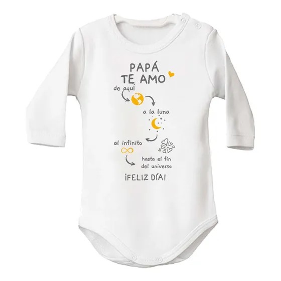 Body Sublimado Bebe Feliz Día Padre Frases Papá Original