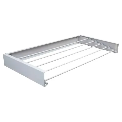 Varal Magico 100cm Com 6 Varetas Aluminio Branco Apartamento