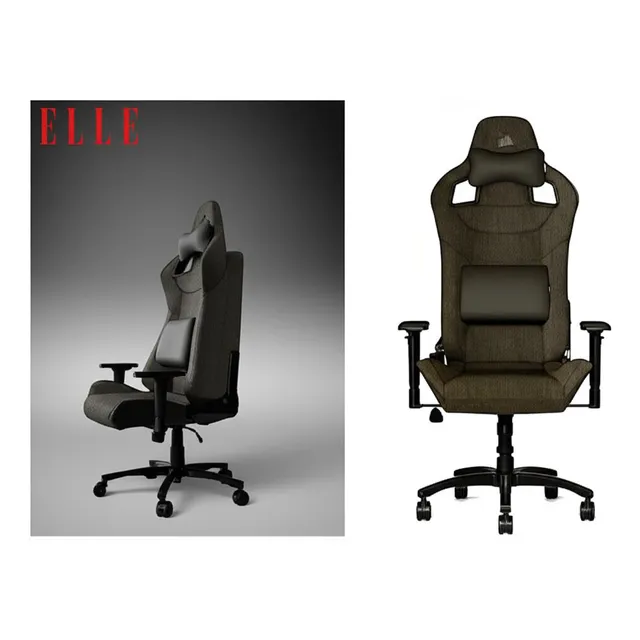 SILLA DE ESCRITORIO CORSAIR T3 RUSH GAMER ERGONÓMICA CHARCOAL CON TAPIZADO DE TELA