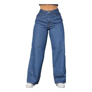 Calça Jeans Wideleg Pantalona Premium Cintura Alta Blogueira Calça Jeans Wideleg Pantalona Premium Cintura Alta Blogueira