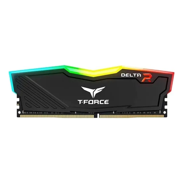Memoria RAM T-Force Delta RGB gamer color negro 8GB 1 Team Group TF3D48G3200HC16C01