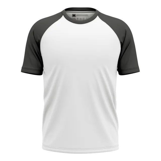 Camiseta Beisbolera H Torso Blanco Manga C T Xs - T 4xl