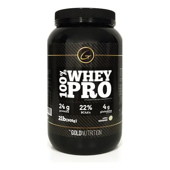 Proteína - 100% Whey Pro 2lb - Gold Nutrition Sabor Natural | Cuotas sin interés