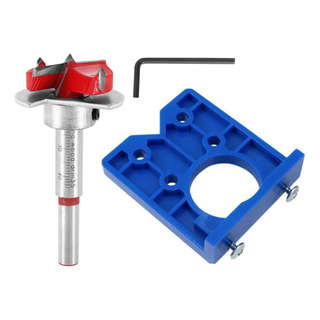 Kit Gabarito Furação Para Dobradiças + Broca Forstner 35mm Kit Gabarito Furação Para Dobradiças + Broca Forstner 35mm