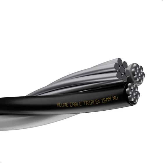 Cabo Fio Triplex 16mm Neutro Nu - 50 Metros Aluminio