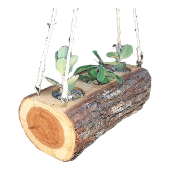 Materos Maceteros Porrones Jardineras De Tronco De Madera 