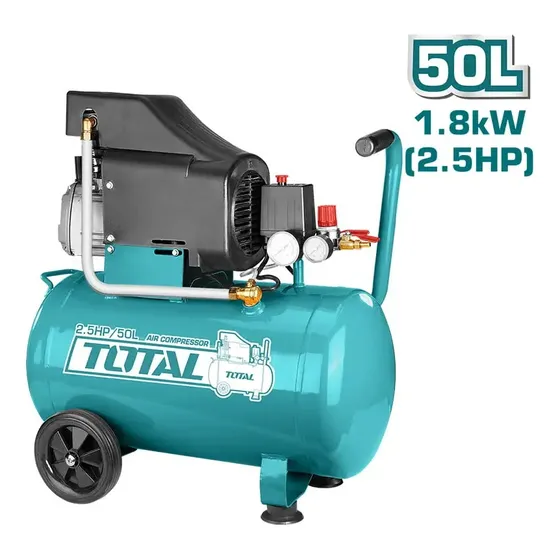 Compresor De Aire 50 Litros 2.5hp 3400rpm 1.8w Total Tools 