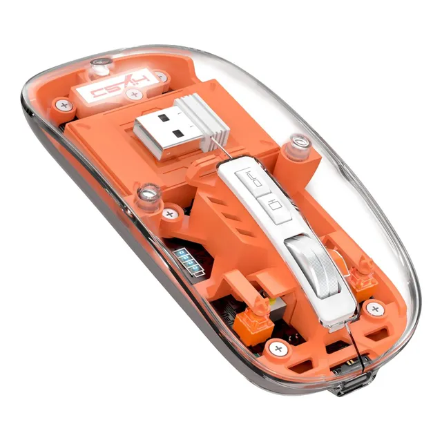Mouse Inalámbrico Bluetooth 5.1 2.4g Mini Transparente Ma10