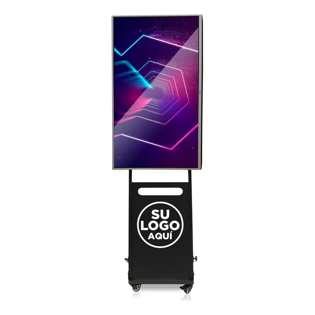 Exhibidor Stand Tipo Totem Pisode Pie Tv C/ruedas Hasta 55 