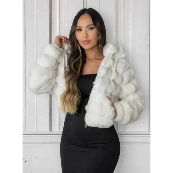 Jaqueta Feminina Casaco  Forrada Pelinho Moda Inverno