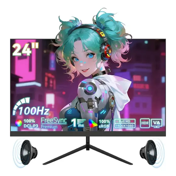 Monitor Gamer 24 Rovesky 100hz Com Altofalante Full Hd Hdmi
