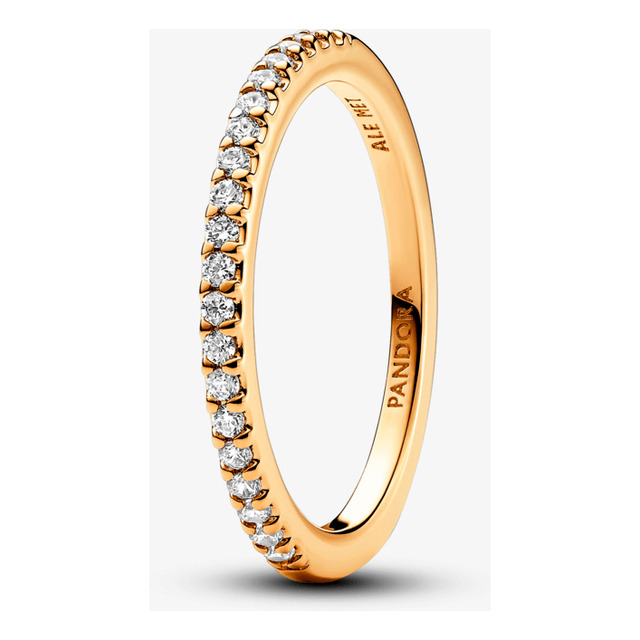 Aliança De Ouro Aro Cravejado Brilhante Pandora Aliança De Ouro Aro Cravejado Brilhante Pandora