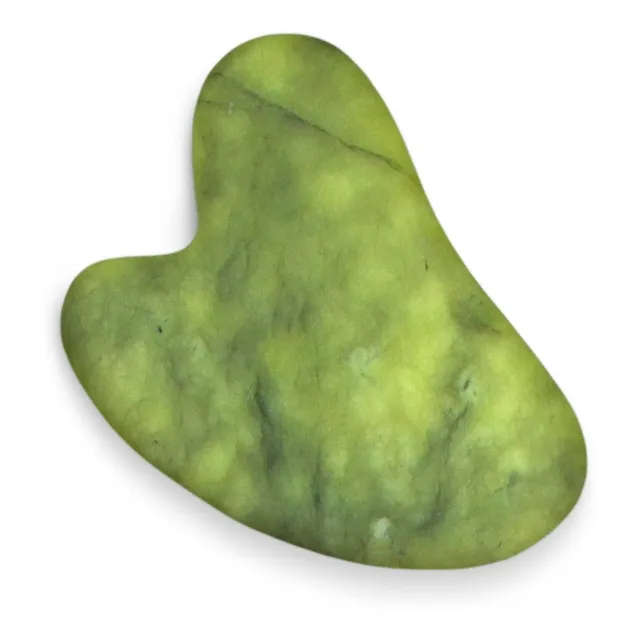 Gua Sha Corazón Jade Masajeador Facial Piedra 100% Natural 