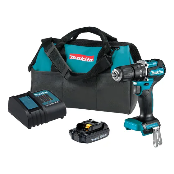 Taladro Percutor Inalámbrico 18v Makita Dhp487z + 1 Bateria Color Turquesa