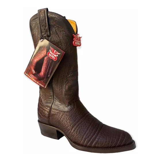 Bota Vaquera Rudel Piel Cuello De Toro Original Hombre 