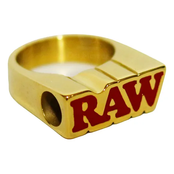 Anel Raw Ouro 24k (tam. 20) C/ Suporte Para Cigarro