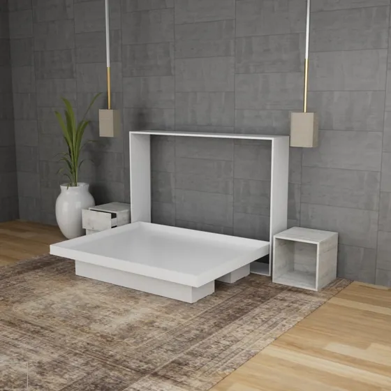 Amanta Muebles Cama Abatible Esencial Horizontal Matrimonial