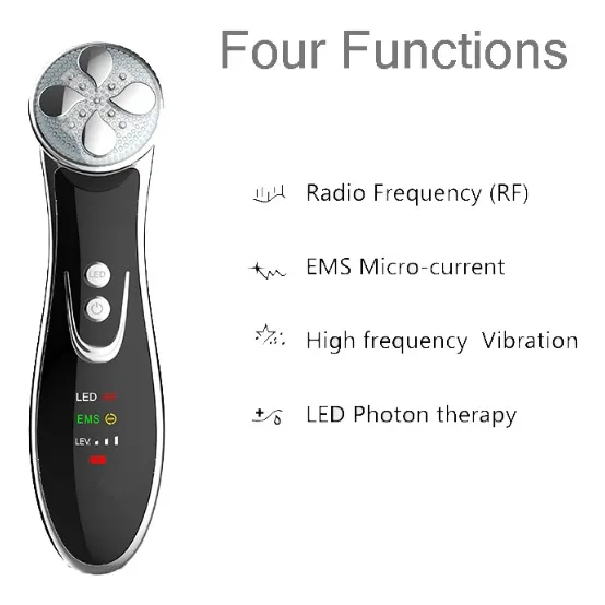 Electroporador Radiofrecuencia Facial Fototerapia Belleza