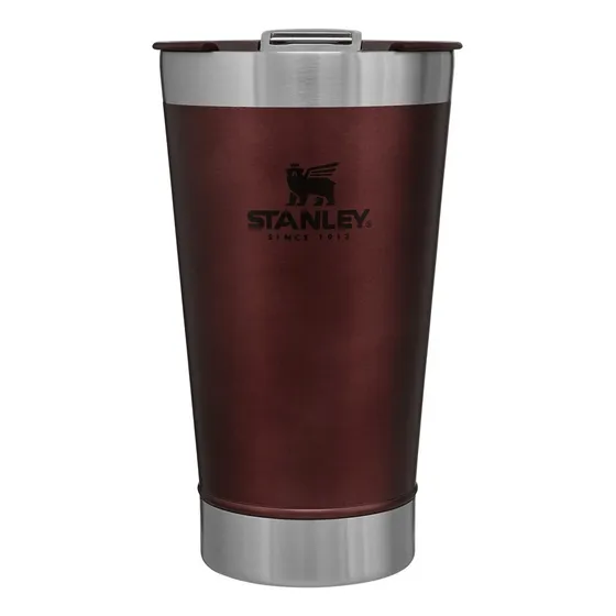 Vaso P/cerveza Stanley Con Destapador 470ml Promoción Verano Color Wine/Bordó Beer Pint Con Tapa