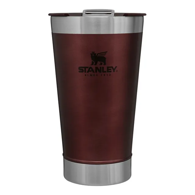 Vaso P/cerveza Stanley Con Destapador 470ml Promoción Verano Color Wine/Bordó Beer Pint Con Tapa