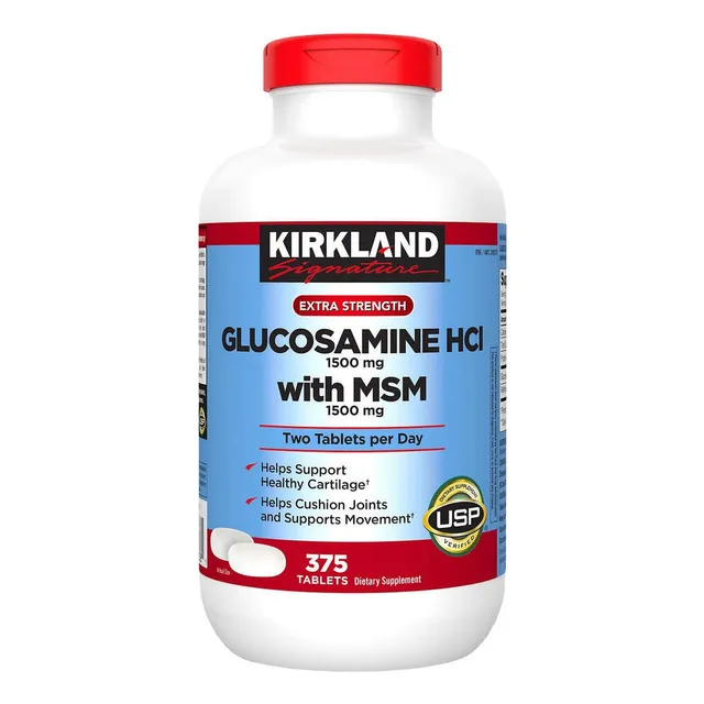 Glucosamina Con Msm 1500 Mg Kirkland Signature 375 Tabletas