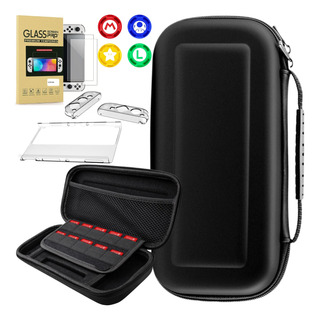 Bag Case Switch + Película Vidro + 4 Grips + Capa Tpu Oled Bag Case Switch + Película Vidro + 4 Grips + Capa Tpu Oled