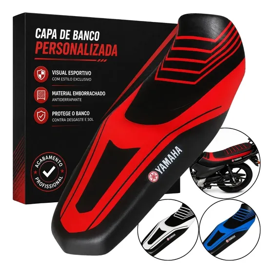 Capa Banco Moto Yamaha Ybr Fazer Factor 125 150 Emborrachada