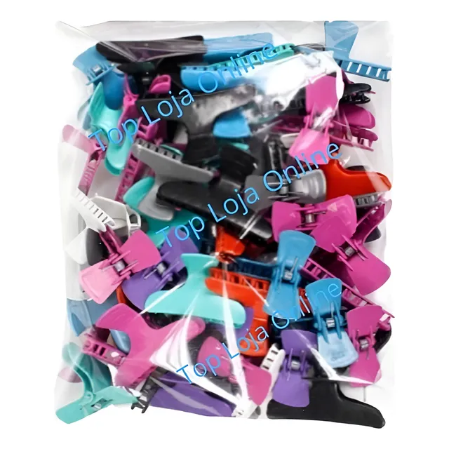 Prendedor Modelo Piranha Grande Para Cabelos Kit 30 Unid