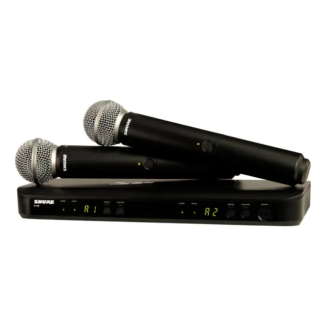 Micrófono Inalámbrico Shure Blx Series 288/sm58 Color Negro