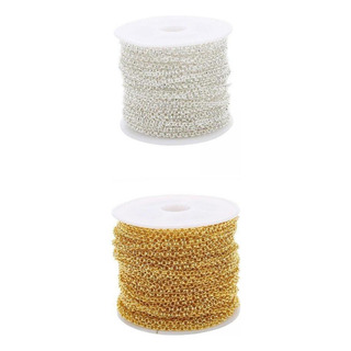 D 2 Uds 10m/rollo Cadena De Eslabones Collar Colgante Diy D 2 Uds 10m/rollo Cadena De Eslabones Collar Colgante Diy