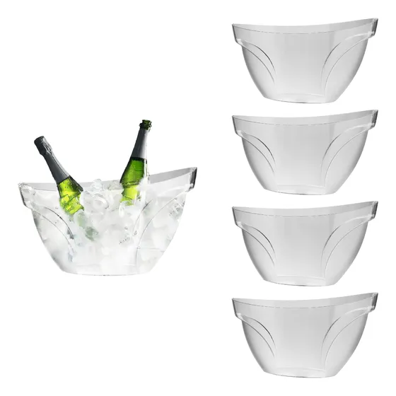 Balde Combo Bebida 12litros Kit 5pçs Resistente Acrilíco