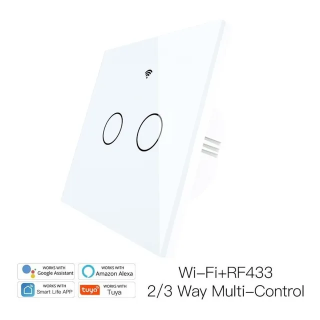 Interruptor Tactil Wifi 2 Conectores,  No Usa Neutro