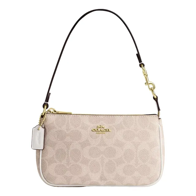 Bolsa De Mano Coach Nolita 19 Signature Canvas Color Sand Chalk