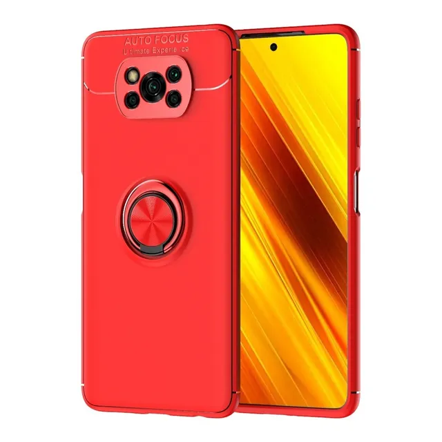 Funda Xiaomi Poco X3 Nfc Case Metal Ring + Cristal Templado
