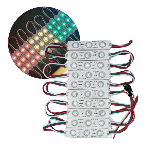20 Modulos Pixel Ws2811 3 Led Lupa Smd5050 Rgb Ip68 12v 2811
