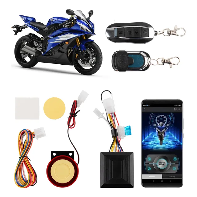 Alarma Antirrobo Moto De Control Remoto Con Bluetooth,alarma Antirrobo P/moto Encendido A Distancia Control Remoto,alarma De Seguridad Antirrobo Para Moto Encendido Arranque A Distancia Control Remoto