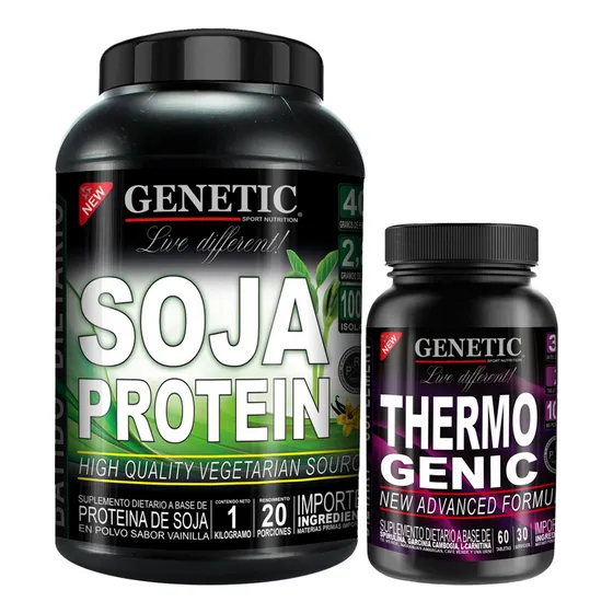 Batidos Veganos Proteína Soja + Quemador Thermogenic Genetic