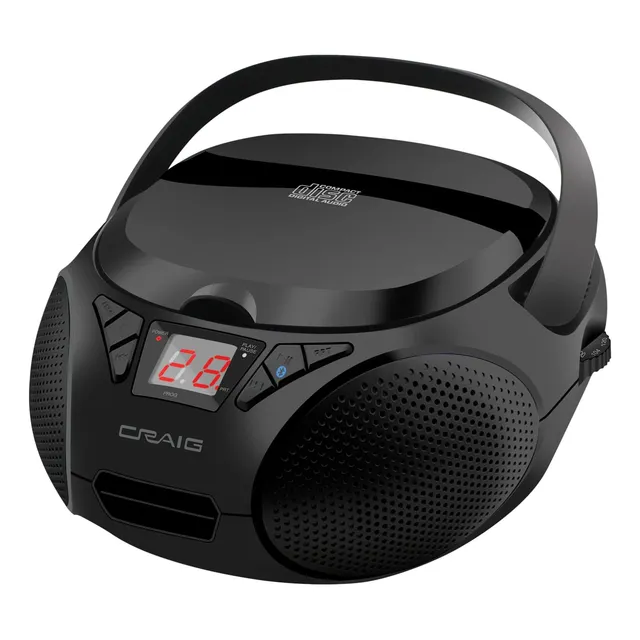 Reproductor Portátil Con Radio Am/fm Bluetooth Negro