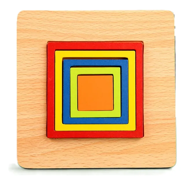 Rompecabezas De Madera Encastre Bloques Fig Geométricas 8829