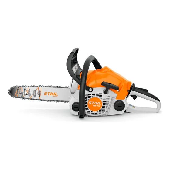 Motosierra Stihl Ms 172 de 35 cm largo de espada motor de 2 Tiempos a mezcla 1.9 Hp Color Blanco con Naranja